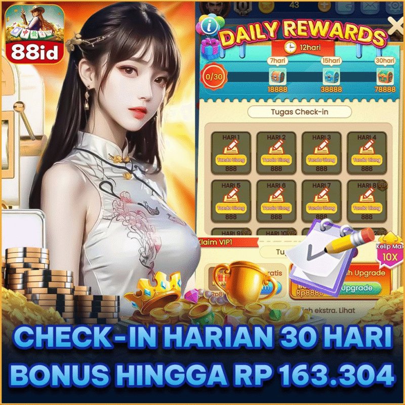 88ID check-in bonus harian 30 hari di apk id88
